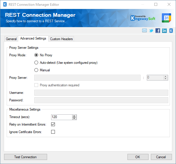 REST Connection Manager - Advanced